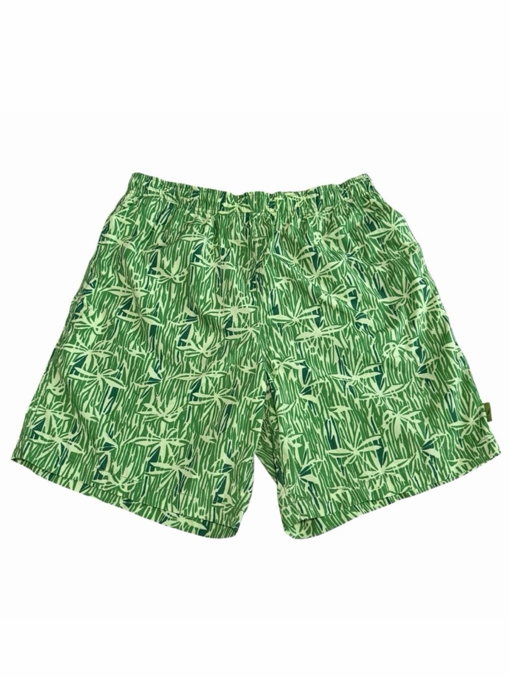Nautica Men's Green‎ Tropical/Palm Leaf/Bamboo Print Swim Trunks | Size Medium